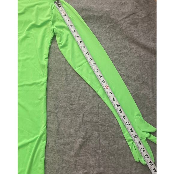 New Adult Unisex Size S/M Green Spandex One Piece Costume - Picture 9 of 13